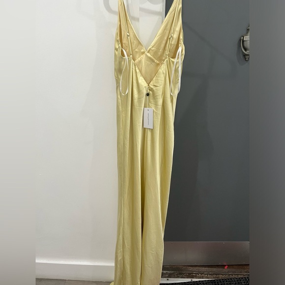 NWT Lovers and Friends Maxi Dress Alani Butter Yellow Gown Wedding Guest size S - Picture 6 of 10
